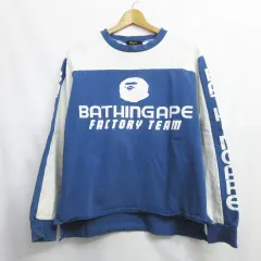 ヴィンテージ A BATHING APE ア ベイシング エイプ ロンT 1990年代 バイカラー ロゴ プリント 日本製 メンズ カットソー E613M