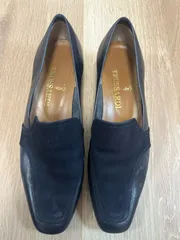 【226281】TRUSSARDI トラサルディ  パンプス　シューズ　靴　レザー　ヒール　日本製　23 1/2  ・ ブラック