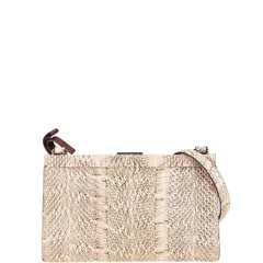 ミュウミュウ リボン ワンショルダーバッグ ベージュ パイソン レディース MIUMIU【1-0197537】