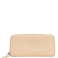 サンローラン ラウンドファスナー 長財布 ベージュ レザー レディース SAINT LAURENT【1-0208009】