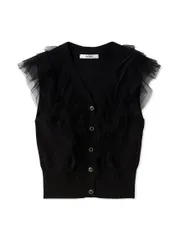 新品 [スナイデル] Susチュールフリルニットプルオーバー SWNT254116 レディース BLK Free Size