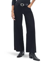 ラグアンドボーン レディース ボトムス デニムパンツ ワイドレッグ ジーンズ rag bone Aiden High Rise Wide Leg Jeans Black ブラック