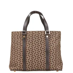 セリーヌ Cマカダム ブラウン ベージュ キャンバス レザー レディース CELINE【1-0219093】