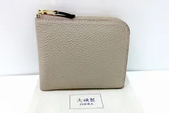 【225619】OHBA 大峽製鞄  『マルチケース』 Lジップ札入れ ミニ財布 牛革レザー 0051-3-GMS ライトグレー