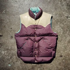 Rocky Mountain Featherbed × WAREHOUSE Down Vest 38 Plum Tan ロッキーマウンテンフェザーベッド ウェアハウス ダウンベスト プラム タンのサムネイル