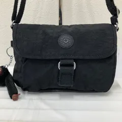 9814　KIPLING　キプリング　ショルダーバッグ　ブラック　黒　チャーム付き　モンキー　ゴリラ　小さめ　ミニ　軽量　カジュアル　シンプル　レディース　無地のサムネイル