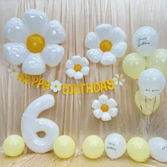 かざりつけ 誕生日 誕生日 女の子 誕生日 バルーンフラワー 飾り 飾り バースデー バルーン 飾り付け、誕生日 6歳
