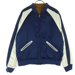 URBAN RESEARCH アーバンリサーチ リバーシブル ナイロン 長袖 バイカラー 中綿ジャケット 38 ネイビー メンズ 古着