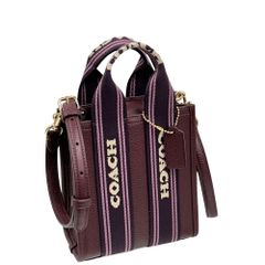 COACH ディラン トート バッグ・ストライプ プリント - メルカリ