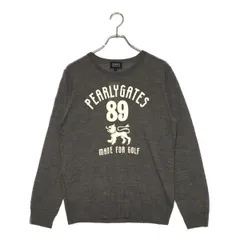 中古 メンズ パーリーゲイツ PEARLY GATES セーター 5(L) グレー クルーネック ニット