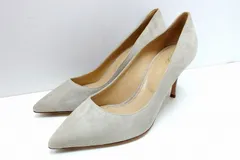 【225394】Sergio Rossi セルジオロッシ  ポインテッドトゥ　スエード　ヒール パンプス 約23.5ｃｍ  37 ベージュ