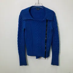 A|X アルマーニ エクスチェンジ ブルー ニット ジップアップ ジャケット M