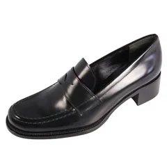 未使用 プラダ PRADA ローファー モカシン レザー ヒール シューズ 靴