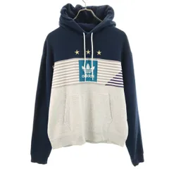 adidas Originals アディダスオリジナルス トレフォイルロゴ 長袖 スウェットパーカー M ネイビー レディース 古着