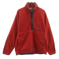 Patagonia SYNCHILLA パタゴニア シンチラ 90s オールド ハーフジップ フリースジャケット M レッド系 25735 アウトドア プルオーバー メンズ 古着