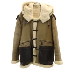 MILITARY CLOTHING 韓国製 B-7 ムートン フライトジャケット S ベージュ 羊革 メンズ 古着