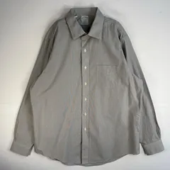 古着 ブルックスブラザーズ Brooks Brothers 長袖シャツ MILANO 1818 胸ポケ XL  グレー系 ストライプ メンズ
