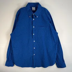 古着 ブルックスブラザーズ Brooks Brothers シアサッカー 長袖シャツ 胸ポケ REGENT FIT 1818 L  ブルー系 ドット メンズ
