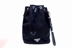 【226744】PRADA プラダ  テスートナイロン ドローストリング 巾着ポーチ ミニバッグ 1NE369