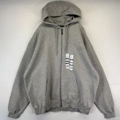 古着 チャンピオン Champion パーカー フルジップ ワンポイントロゴ刺繍 大きいサイズ フーディ 3XL  グレー メンズ