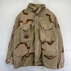 古着 80's/80年代 ミリタリー  ミリタリージャケット M-65 米軍実物 デザートカモフラ ワッペン LARGE-SHORT マルチカラー メンズ