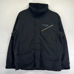 古着 コロンビア Columbia ジャケット OMNI-TECH アウトドア フルジップ マウンテンジャケット L  ブラック メンズ