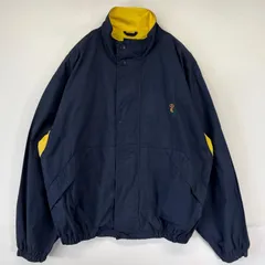 古着 チャップスラルフローレン CHAPS RALPHLAUREN ジャケット スウィングトップ ブルゾン フルジップ ワンポイントロゴ M  ネイビー メンズ