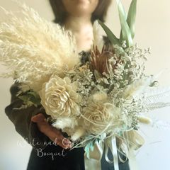 125.【大迫力✕人気♡✕大型70㌢✕横長スワッグ】 ドライフラワー