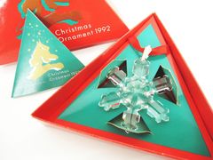 当時物 希少 スワロフスキー クリスマスオーナメント 1993 箱付 R005