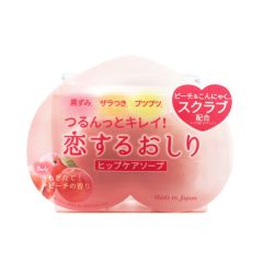 1個 ペリカン石鹸 恋するおしりヒップケアソープ 80g スクラブ & ピーリング もぎたてピーチの香り