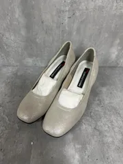 COMPOSTION9 コンポジション9 ビジュー ミドルヒール パンプス size23/シルバー ■■ レディース