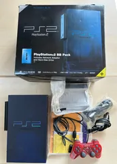 PlayStation 2 (ミッドナイトブルー) BB Pack (SCPH-50000MB/NH) 箱付き