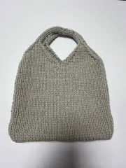 ハンドメイド カーキ ニット バッグ