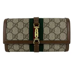 GUCCI グッチ ジャッキー チェーンウォレット ショルダーバッグ 001.4032 レディース GGキャンバス レザー ブラウン 中古