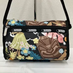 9795　LeSportsac　レスポートサック　ショルダーバッグ　ブラック　黒　レディース　ハワイ　限定　小さめ　ミニ　花柄　フラダンス　フラガール　レディース　軽量　カジュアル　シンプル