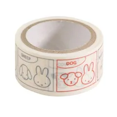 ホワイト ミッフィー&アニマルズ マスキングテープ MF879B ミッフィー