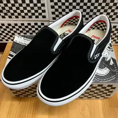VANS SKATE SLIP-ON BLACK WHITE バンズ スリッポン ブラック ホワイト スニーカー スケートシューズ