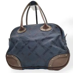 極美品　希少　LONGCHAMP ロンシャン　ハンドバッグ　ネイビー　ブラウン
