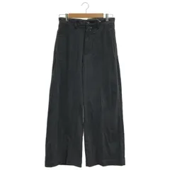 417 by EDIFICE (フォーワンセブンバイエディフィス) コーデュロイワイド フレアワークパンツ ブラック S