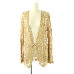 ジェイ&アール J&R メッシュカーディガン 長袖 M ベージュ /DO ■GY60