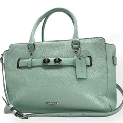極美品　COACH コーチ　2way ハンドバッグ　ショルダーバッグ　グリーン