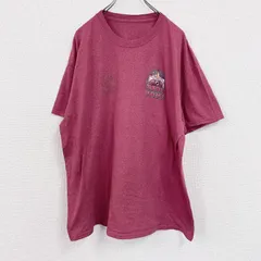 古着 used　半袖プリントTシャツ　BAYSIDE　両面プリント　赤　レッド【値引き交渉OK！】