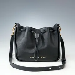 MARC JACOBSマークジェイコブス 巾着 ショルダーバッグ GROOVE MINI BUCKET 黒 ブラック シボ革