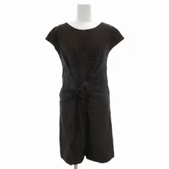 シップス SHIPS ノースリーブワンピース チュニック ひざ丈 ボーダー 紺 ネイビー 黄 イエロー /JS 0817 ■MA