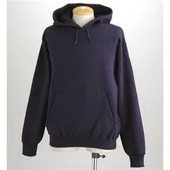 裏起毛 パーカー Mサイズ ネイビー BIG 9オンス 綿混 ポリエステル アウトドア スポーツ 通学 衣類