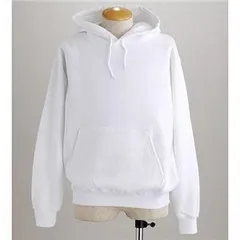 裏起毛 パーカー XXLサイズ ホワイト BIG 9オンス 綿混 ポリエステル アウトドア スポーツ 通学 衣類