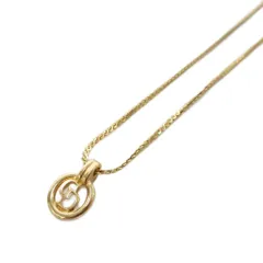 クリスチャンディオール Christian Dior CDロゴ ミニサークル ネックレス ゴールドカラー /UO