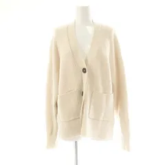 ザラ ZARA Vネック カーディガン 長袖 S アイボリー /SY ■OS