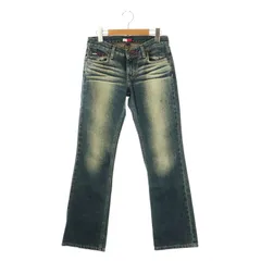 トミー TOMMY ジーンズ JEANS デニムパンツ フレアパンツ 3 ネイビー /DF ■OSのサムネイル