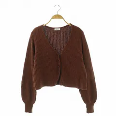 ローリーズファーム LOWRYS FARM ニット カーディガン Vネック 長袖 F ブラウン /DF ■OS ■GY139 ■AX